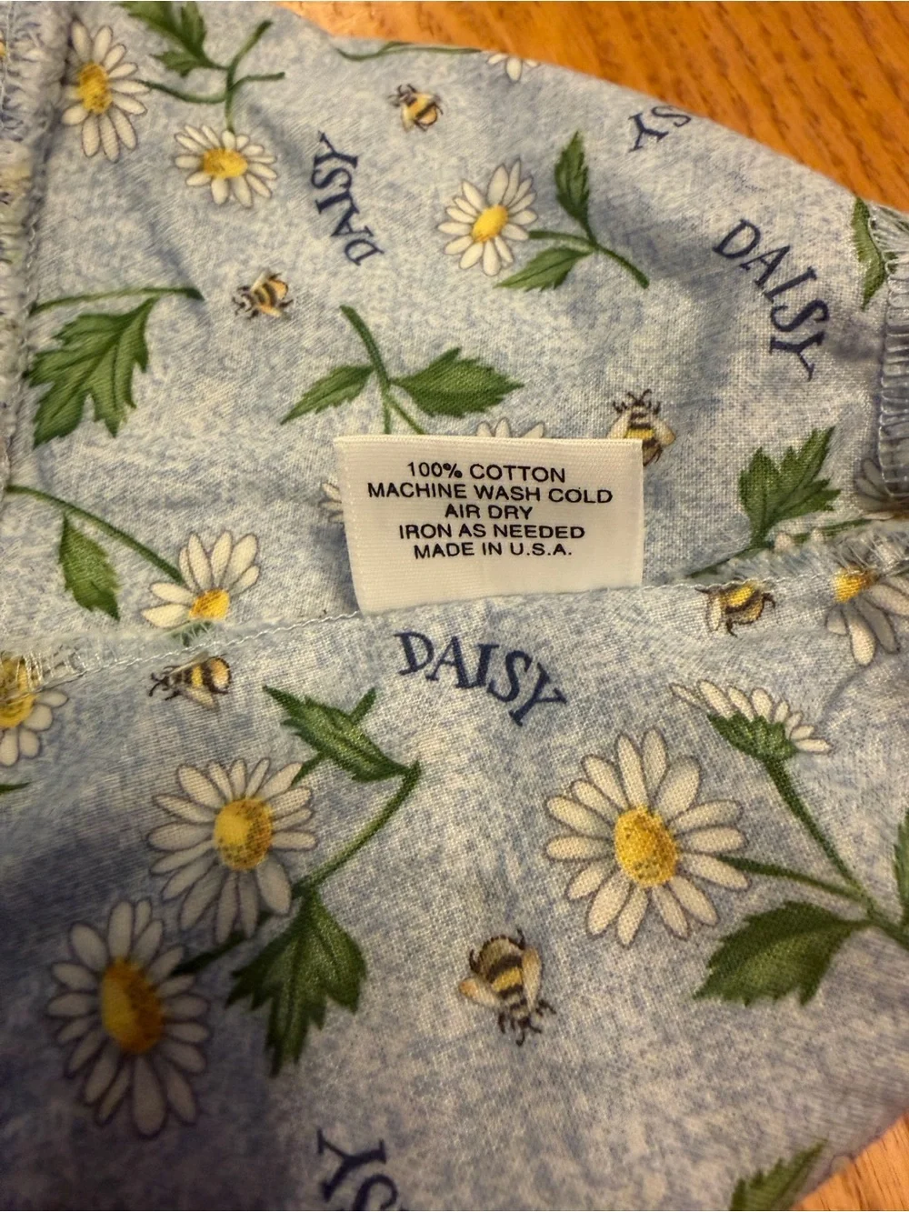 Longaberger Light Blue Daisy Print Ruffle Kids Sun Hat